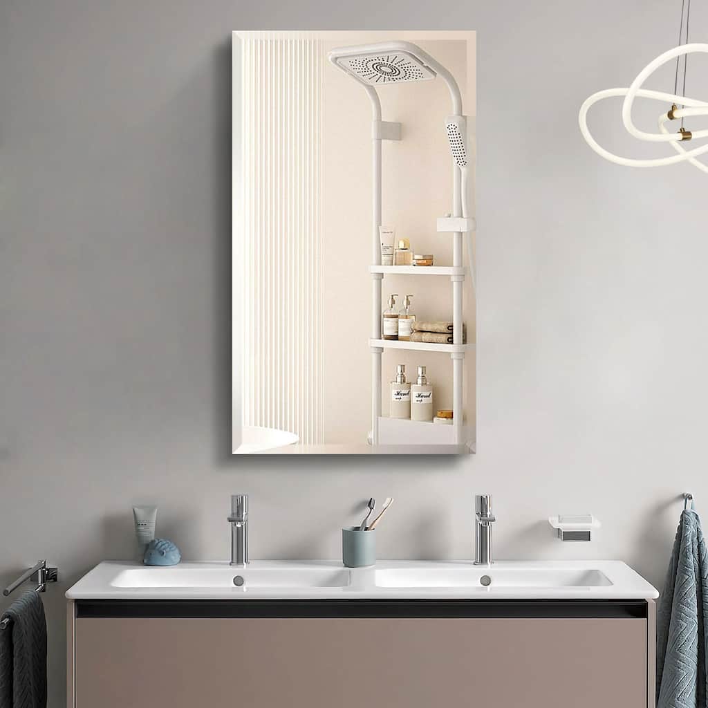 15x26 inch Medicine Cabinet with Mirror Aluminum Bathroom Adjustable shelf Wall Mounted or Successed