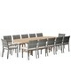 preview thumbnail 2 of 12, Amazonia FSC Teak Ravello 13pc Outdoor Patio Dining Set with Cushions - 13 pc