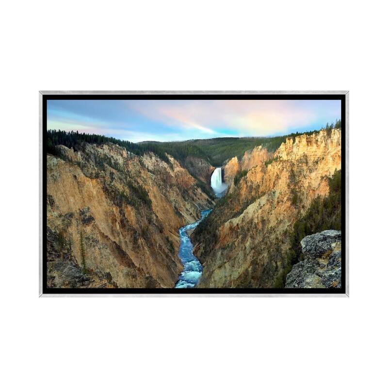 iCanvas "Lower Yellowstone Falls, Yellowstone National Park, Wyoming III" by Tim Fitzharris Framed