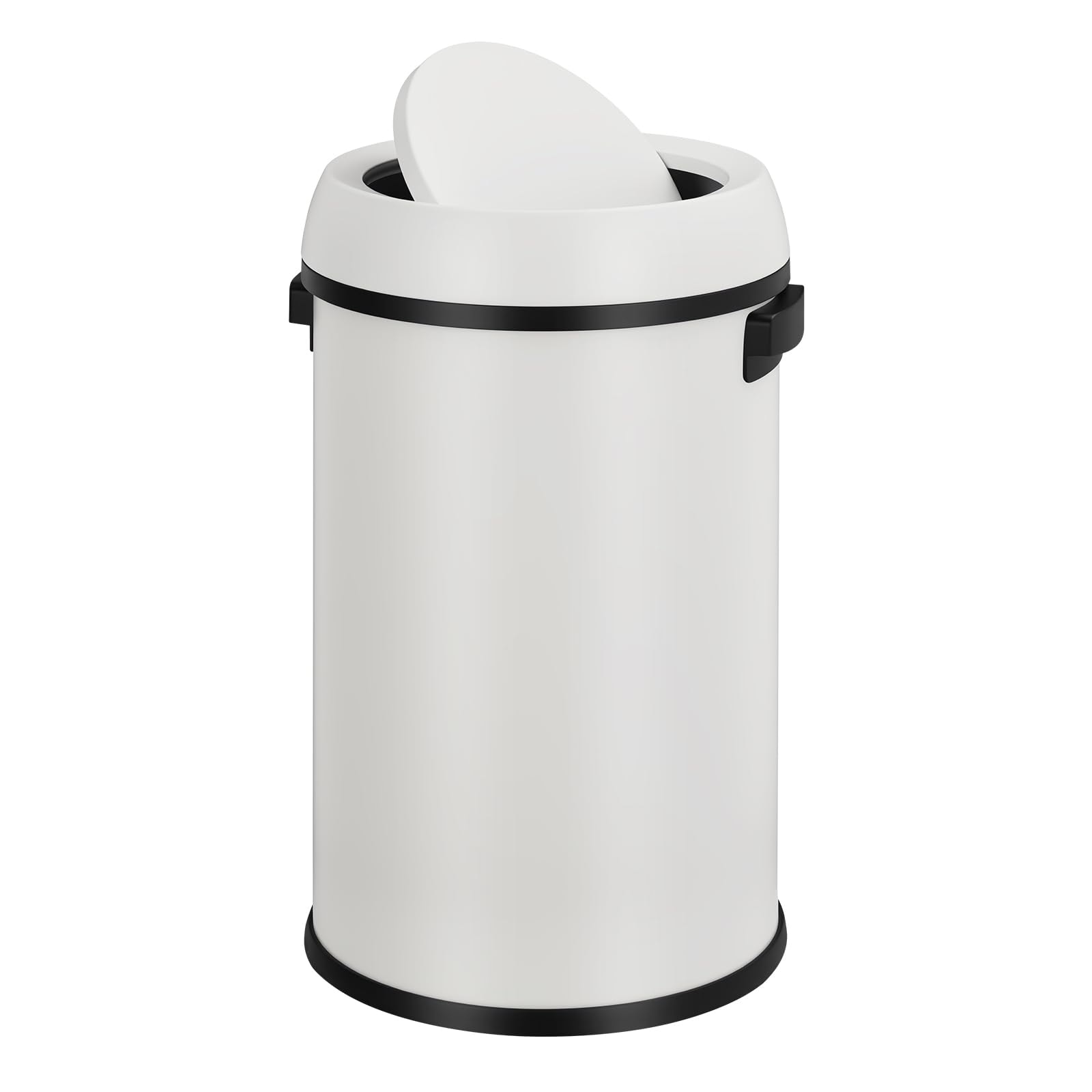 17 Gallon Stainless Steel Trash Can with Swing Lid - Fingerprint-Proof, Heavy-Duty Commercial Garbage Bin