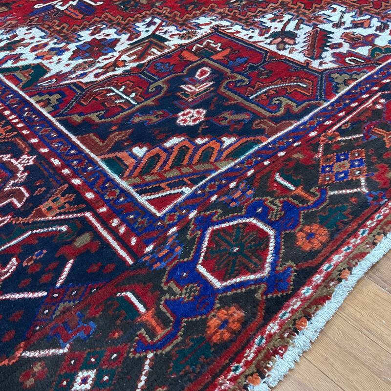 HERAT ORIENTAL Handmade Fine Persian Heriz Wool Rug - 10' x 13'