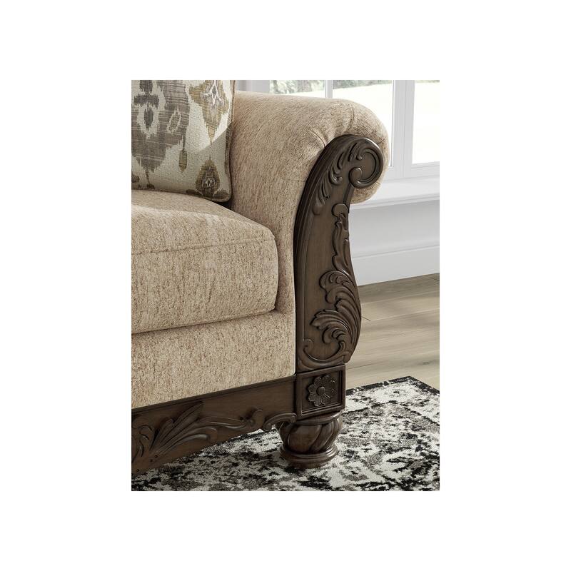 Signature Design by Ashley Stanmore Brown Loveseat - 68"W x 38"D x 43"H