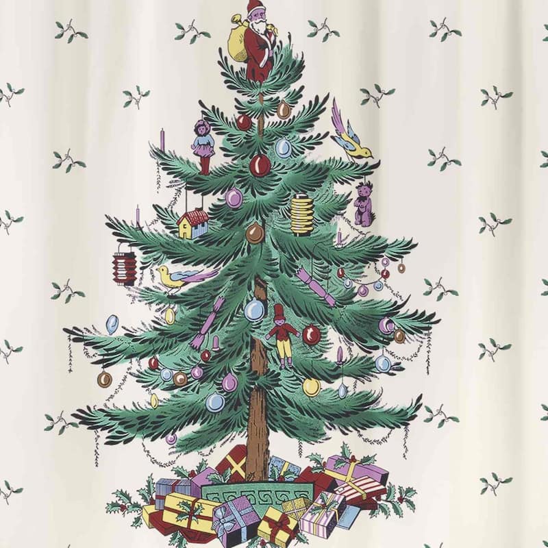 Spode® Christmas Tree Tartan Shower Curtain
