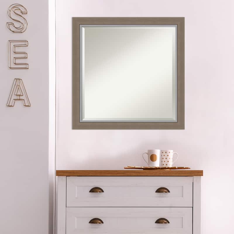 Beveled Bathroom Wall Mirror - Eva Narrow Frame