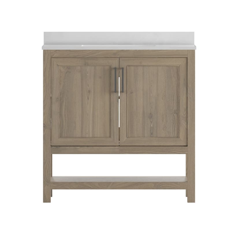 Bathroom Vanity with Undermount Sink and Open Storage Shelf