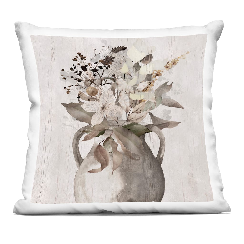 Stupell Rustic Cottage Bouquet Decorative Printed Throw Pillow Design by Val Rhodes