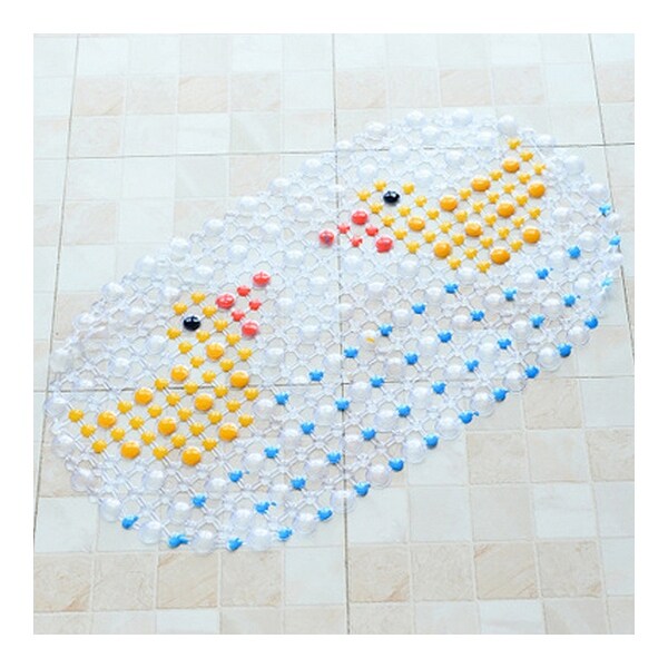 Transparent Antiskid Ground Floor Foot Mat - Blue