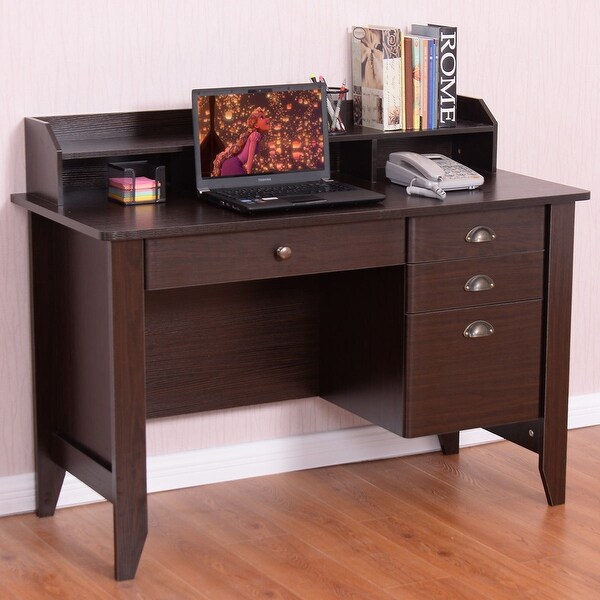 Costway Computer Desk PC Laptop Writing Table Workstation ...