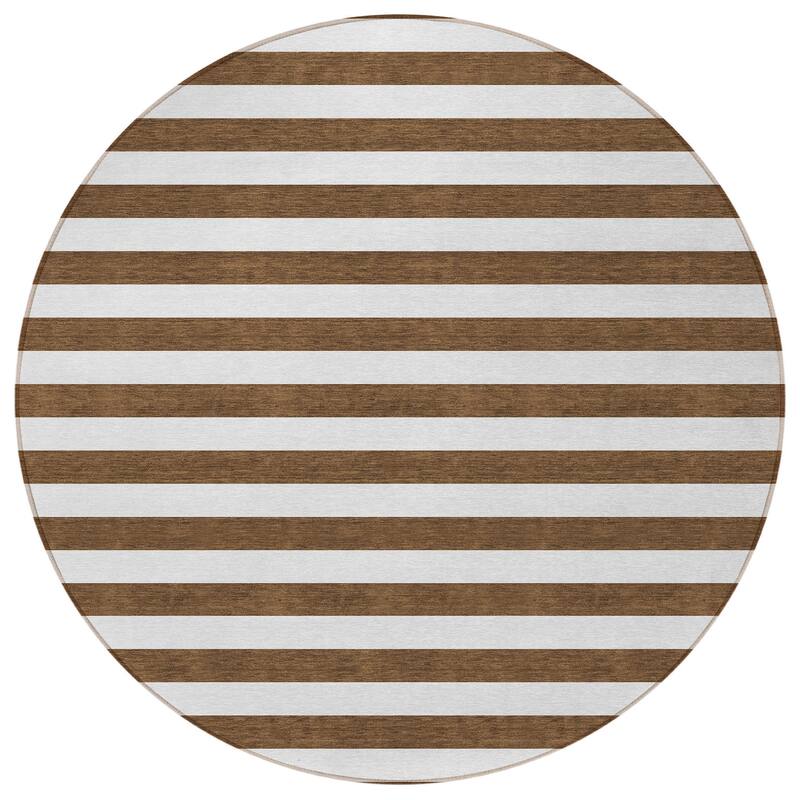 Almosi Stripe Weather Resistant Blended Style Outdoor Rug
