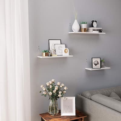 Floating Shelves Decorative Shelves for Bedroom, Living Room, Kitchen and Hallway, Per Shelf up to 15kg Load Capacity
