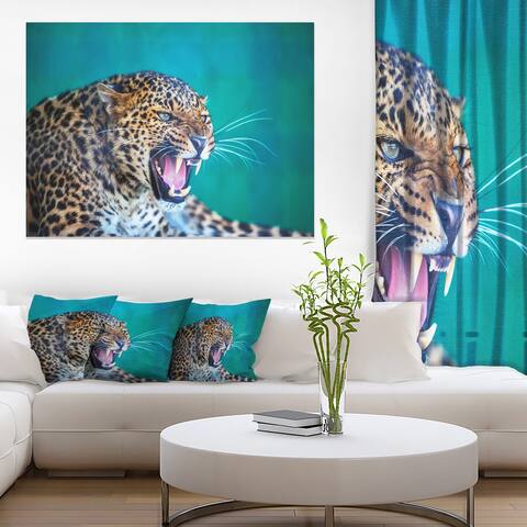 Wild Leopard Close-Up View - Animal Wall Art Print