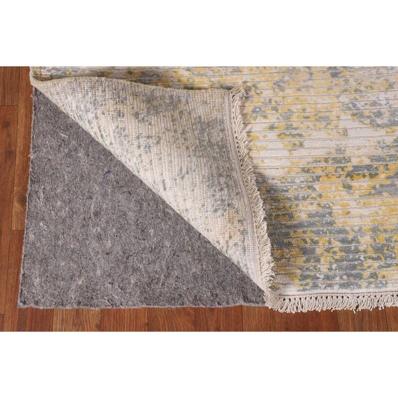 All-Over Striped Abstract Modern Area Rug Handmade Wool Carpet - 5'5" x 7'5"