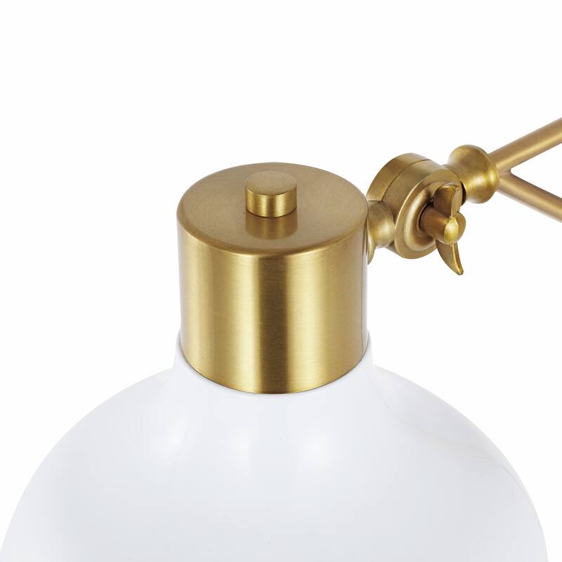 Lisa Swing Arm 1-Light Modern Midcentury Iron USB Charging Port LED Sconce, by JONATHAN Y
