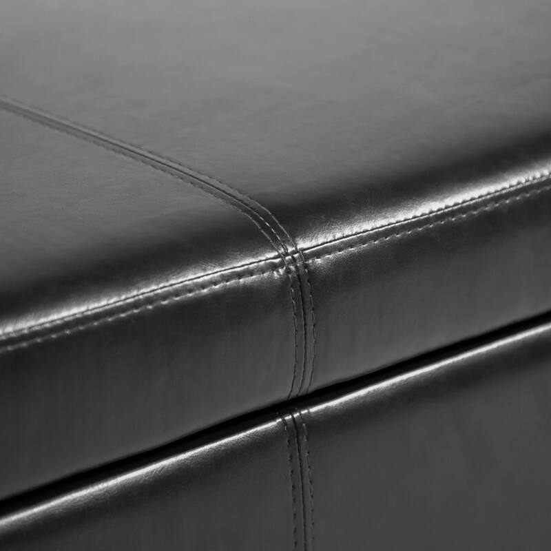DH Basic Modern Brian 48-inch Rectangular Linen Storage Ottoman Bench by Denhour