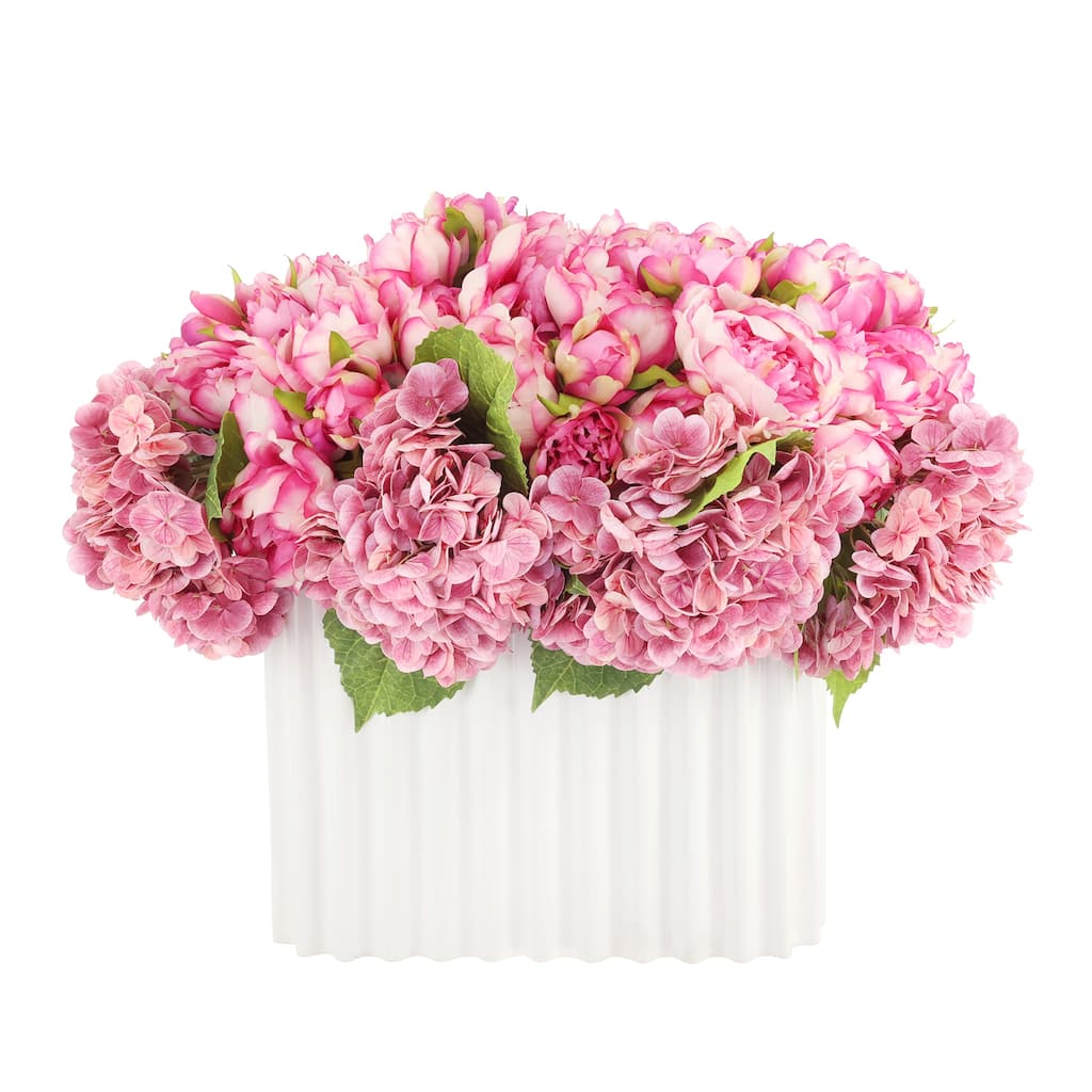 Hydrangea and Peony Centerpiece - 19