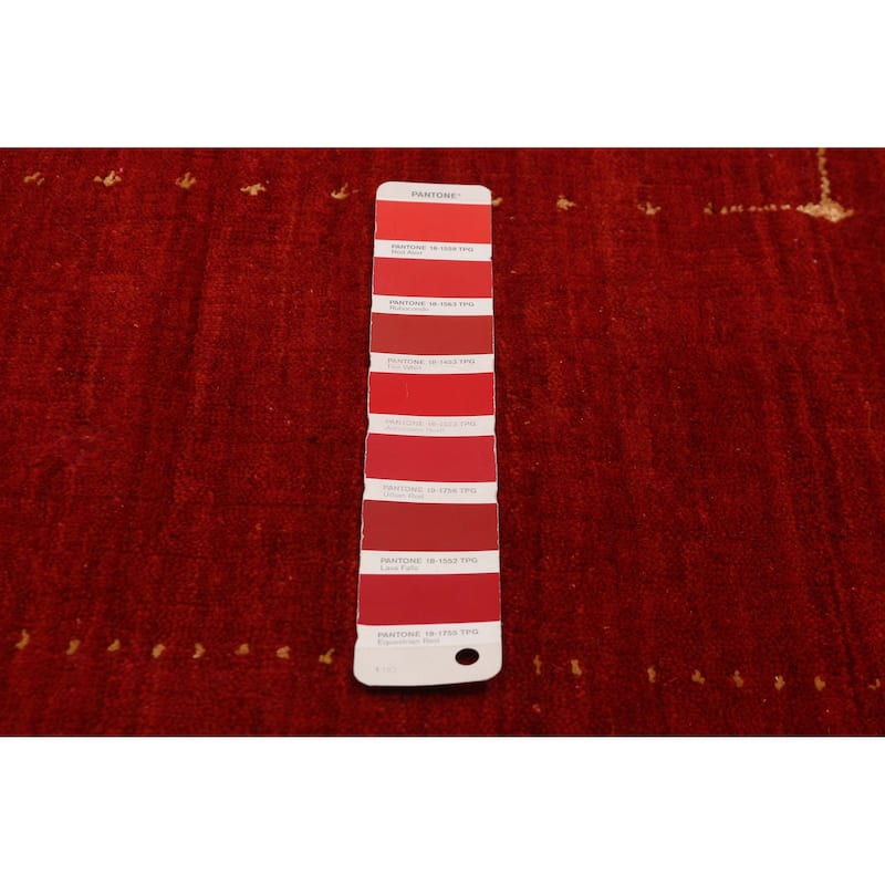Kashkuli Gabbeh Red Rug 4'8" x 6'6" - 4'8 x 6'6