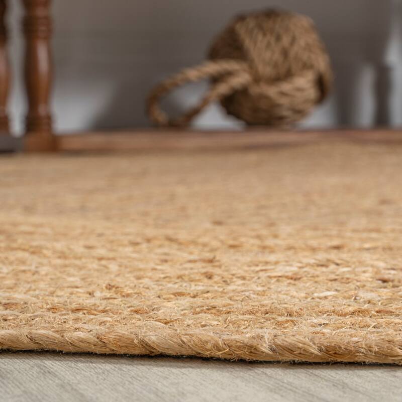 JONATHAN Y Piper Two-Tone Jute Hippy Circle Area Rug