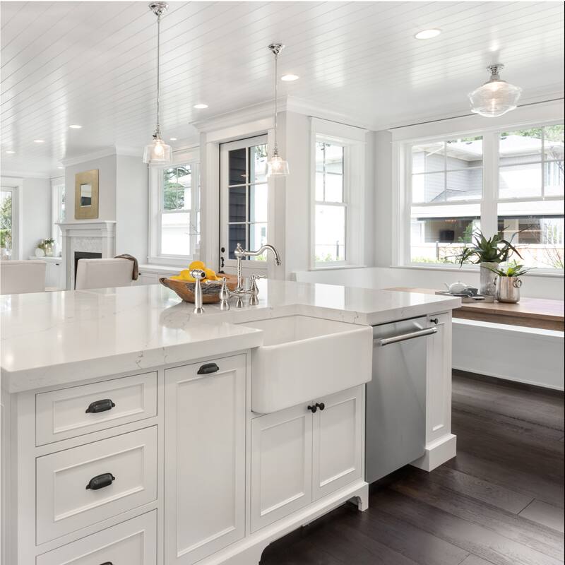 Houzer PTS-4118 Platus 30" Farmhouse Single Basin Fireclay Kitchen