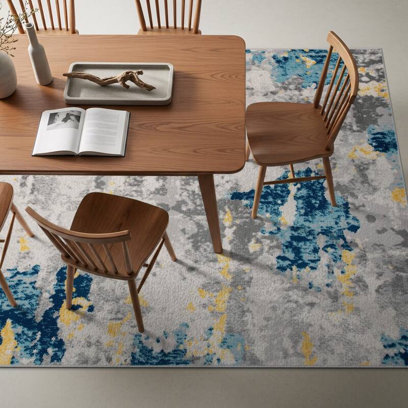 Porch & Den Tanoak Distressed Abstract Pattern Area Rug
