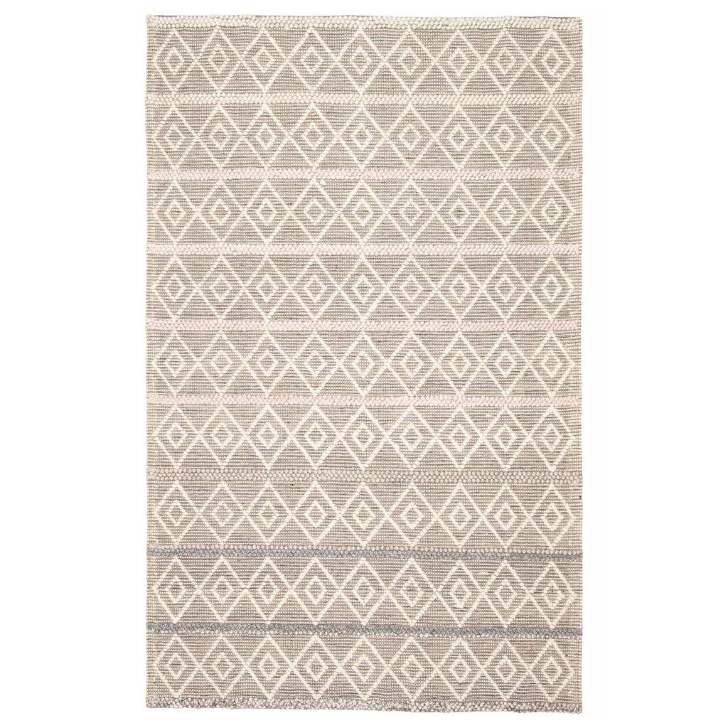 ECARPETGALLERY Braid weave Sienna Taupe Wool Rug - 5'0 x 7'10