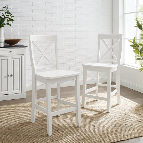 Crosley XBack 2Pc Counter Stool Set 21 "W x 44 "D x 11 "H On Sale