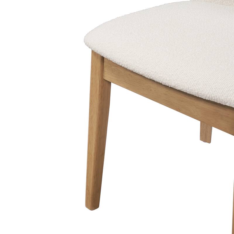 Christopher Knight Home - Mid-Century 5-Piece Dining Set Rectangular V-Base Dining Table & Upholstered Parsons Dining Chairs