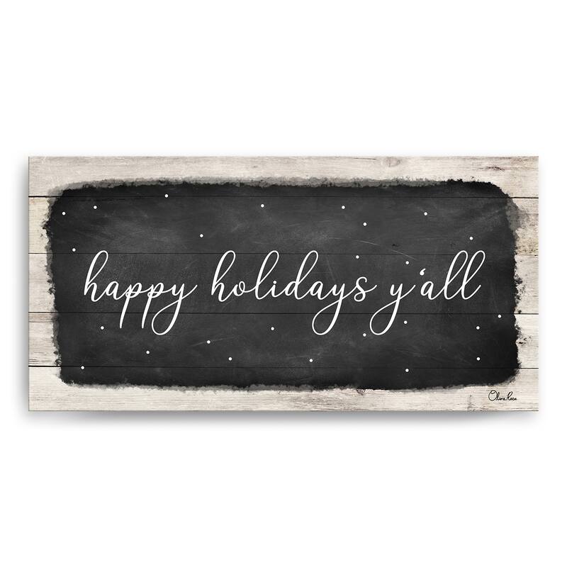 Ready2HangArt 'Happy Holidays Y'all' Holiday Canvas Wall Art by Olivia Rose