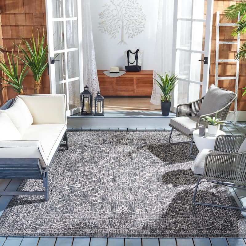 SAFAVIEH Courtyard Aquata Indoor/ Outdoor Waterproof Patio Backyard Rug