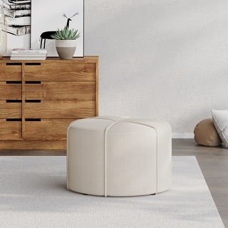Birdsong Upholstered Round Ottoman by Christopher Knight Home