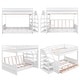 preview thumbnail 5 of 27, Full Size Futon Bunk Beds Lower Beds Convertible Daybed with Drawers
