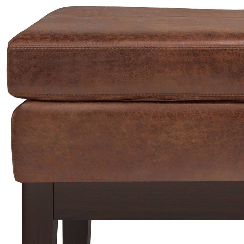 WYNDENHALL Bragg 27 inch Wide Mid Century Small Ottoman Bench