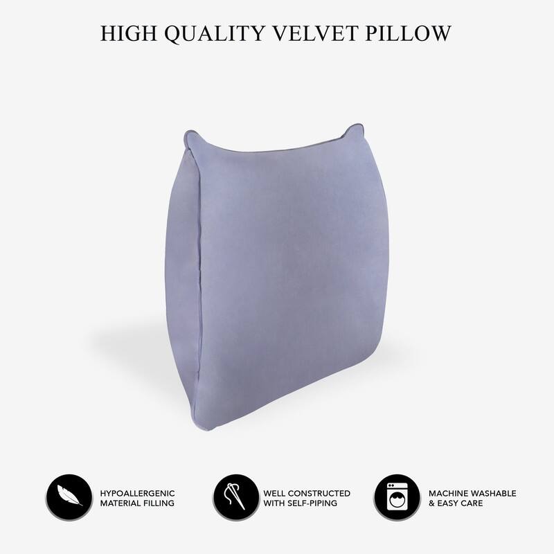 A1HC Velvet Throw Pillow Insert, Hypoallergenic Down Alternative Fill, Pack of 1