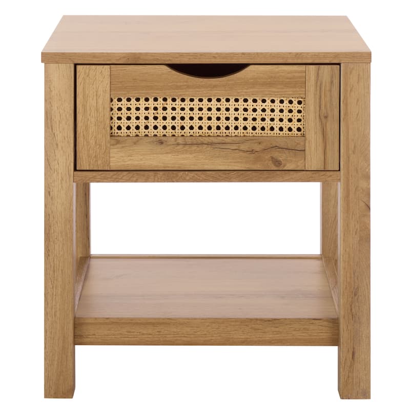 SAFAVIEH Home Seeley 1-Drawer Nightstand - Oak