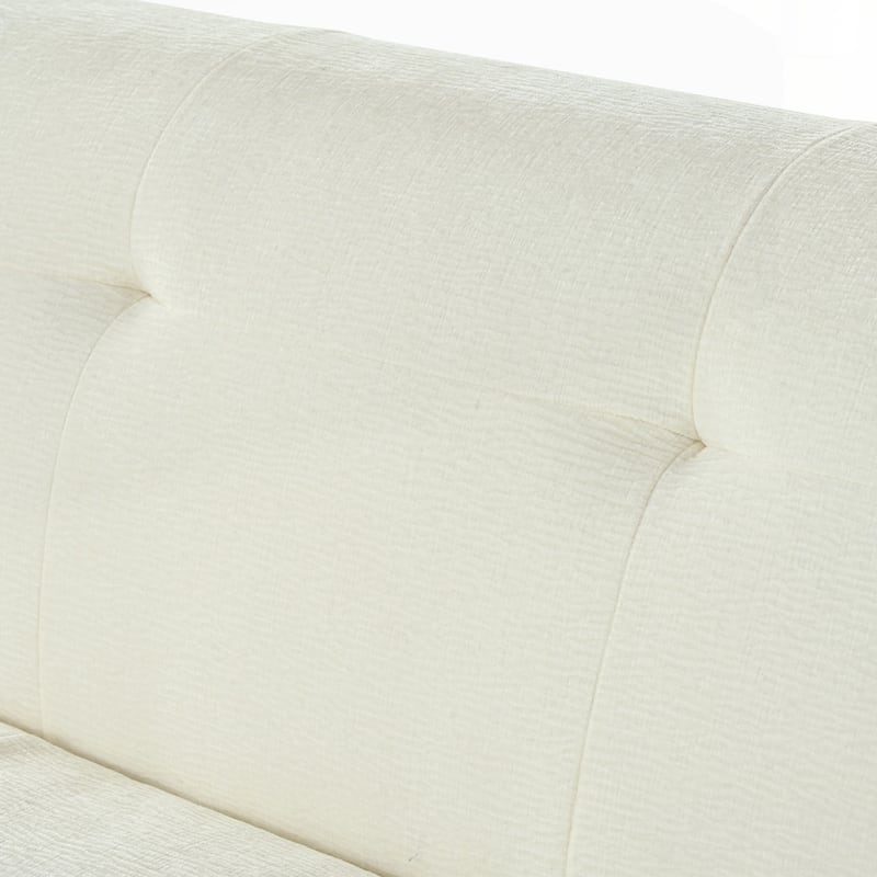 Full Sponge Compression Design Chenille Fabric 3-Seater Sofa with Tufted Style
