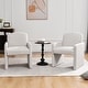 preview thumbnail 1 of 7, Modern 2Pcs Couture 23.5" W Upholstered Square Armchairs Cream