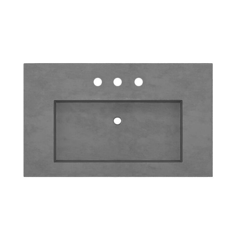 Capistrano 36.5-inch Concrete Vanity Top with Integral Trough Sink