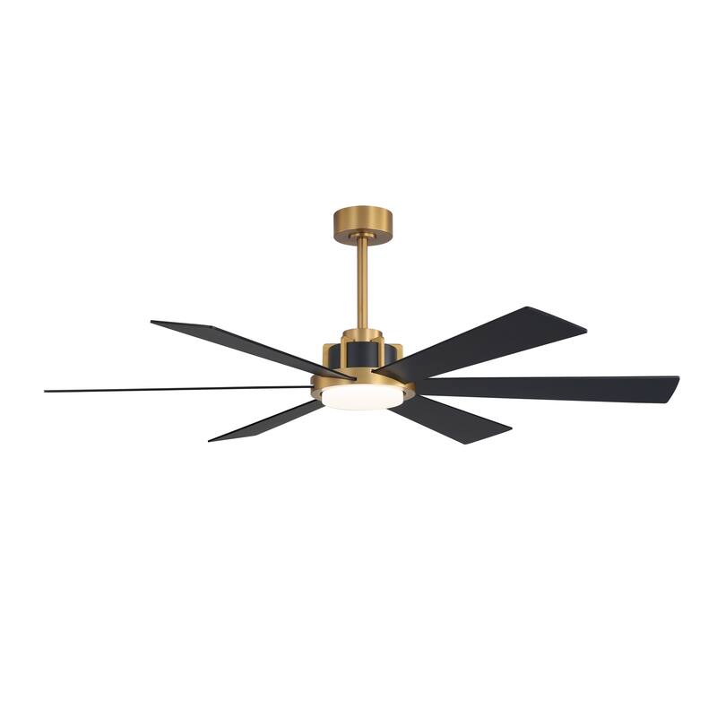 MLiAN Ceiling Fan 60inch Playwood Blades Remote Control 6-Speed DC with Integrated LED - 60''