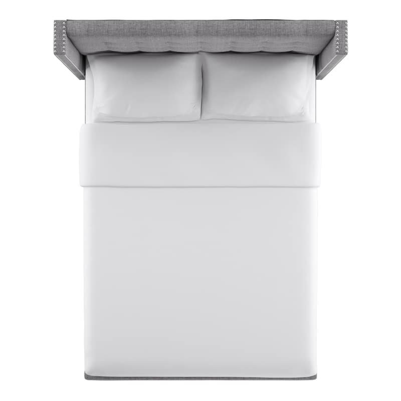Melina Tufted Linen Wingback Platform Bed by iNSPIRE Q Bold