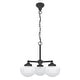 preview thumbnail 2 of 16, Hunter Saddle Creek Contemporary Schoolhouse Chandelier - Clear or White Glass Globes - Entry, Dining Room, Kitchen Table
