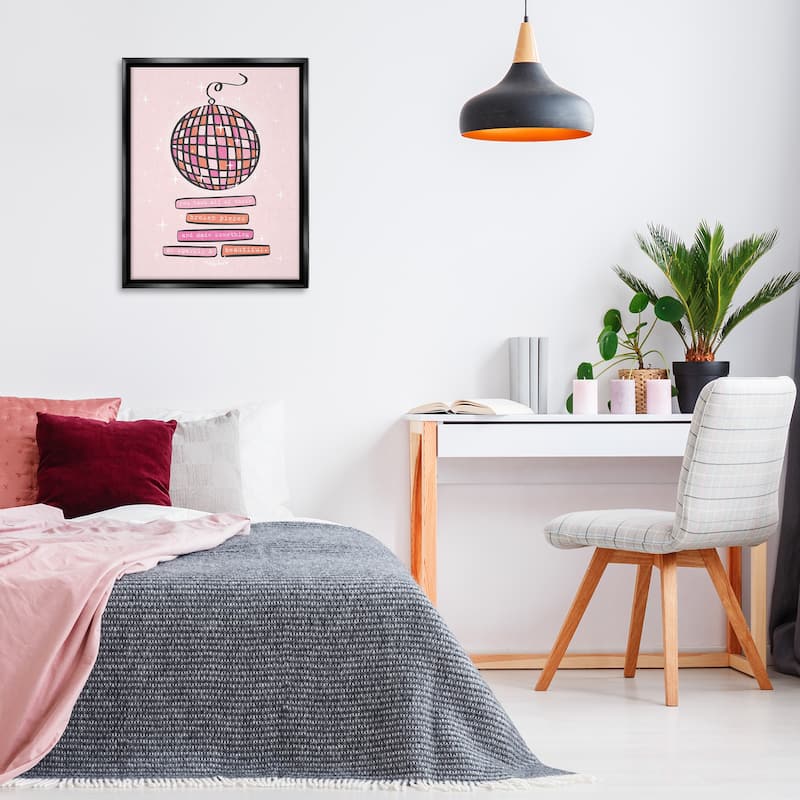 Stupell Sparkly & Beautiful Inspirational Framed Floater Canvas Wall Art Design By Mandy Ford Art + Illustration