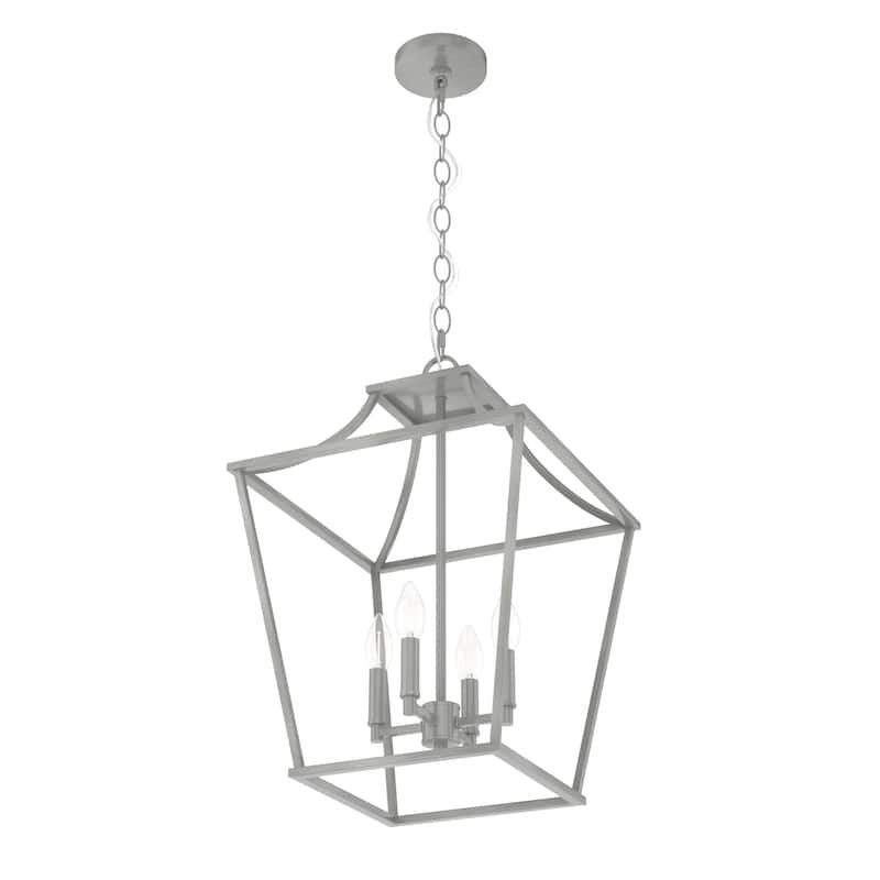 Hunter 15" Laurel Ridge 4-Light Lantern Pendant - Kitchen Island, Dining Room, Entry - Candle, Modern Farmhouse, Industrial