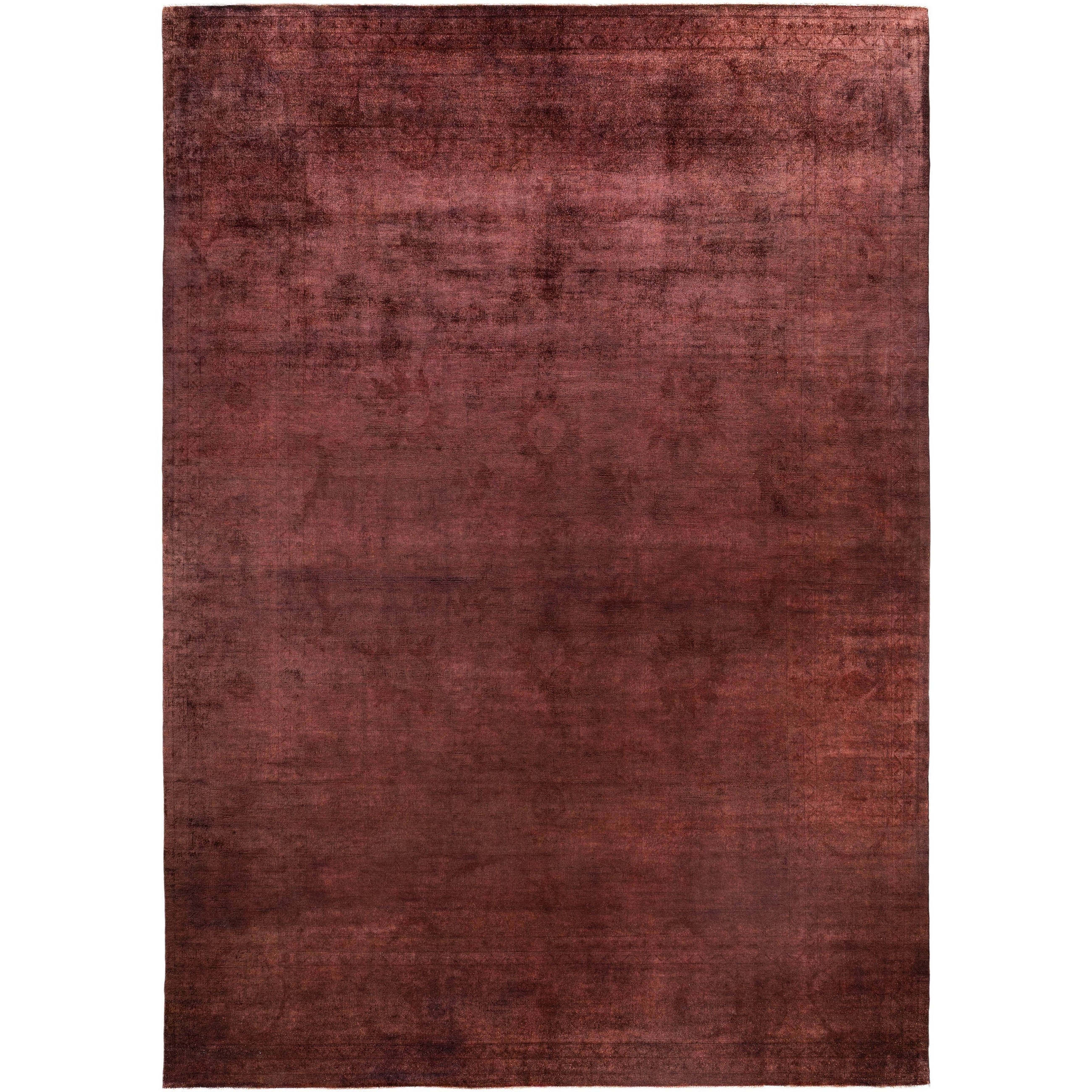 Overdyed One-of-a-Kind Hand-Knotted Area Rug - Pink - 10' 8" x 15' 2"