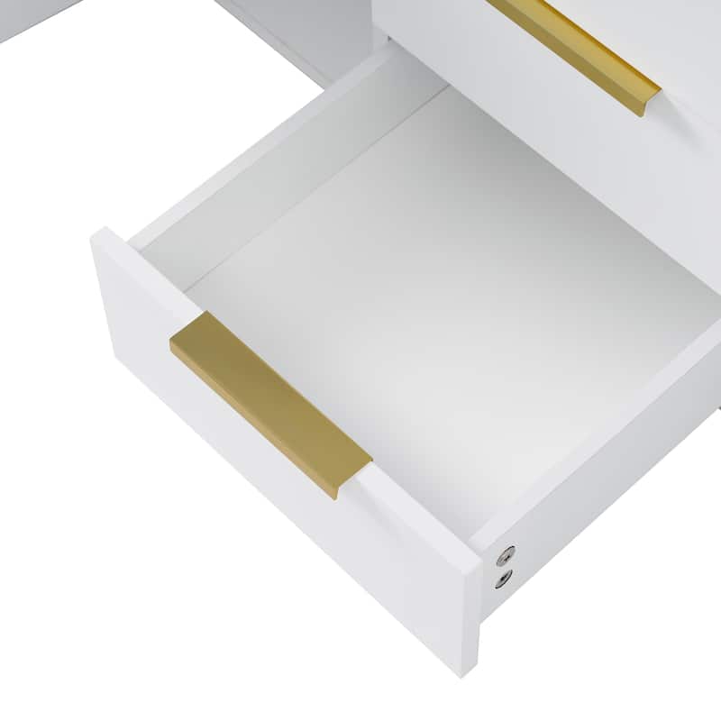 72'' Wall Mounted Bathroom Vanity, Floating Bathroom Storage Cabinet With 2 Drawers, Solid Wood Bathroom Cabinet