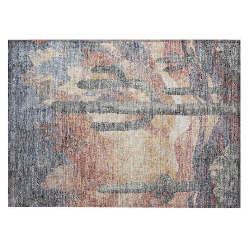 Machine Washable Indoor/ Outdoor Desert Inspiration Chantille Rug