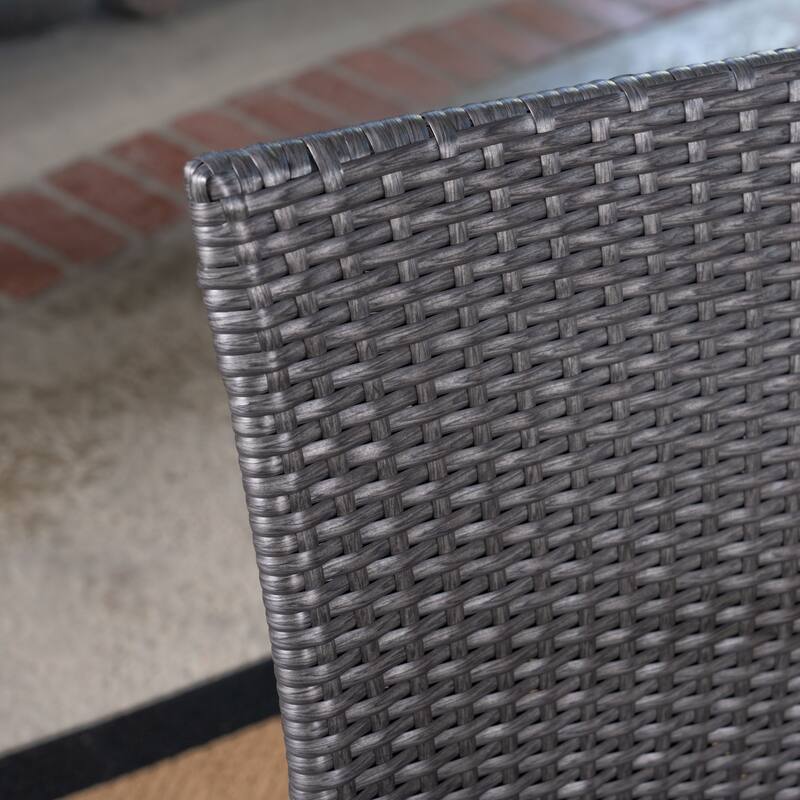 Haven Outdoor 7 Piece Multibrown PE Wicker Dining Set with Rectangular Table by Christopher Knight Home