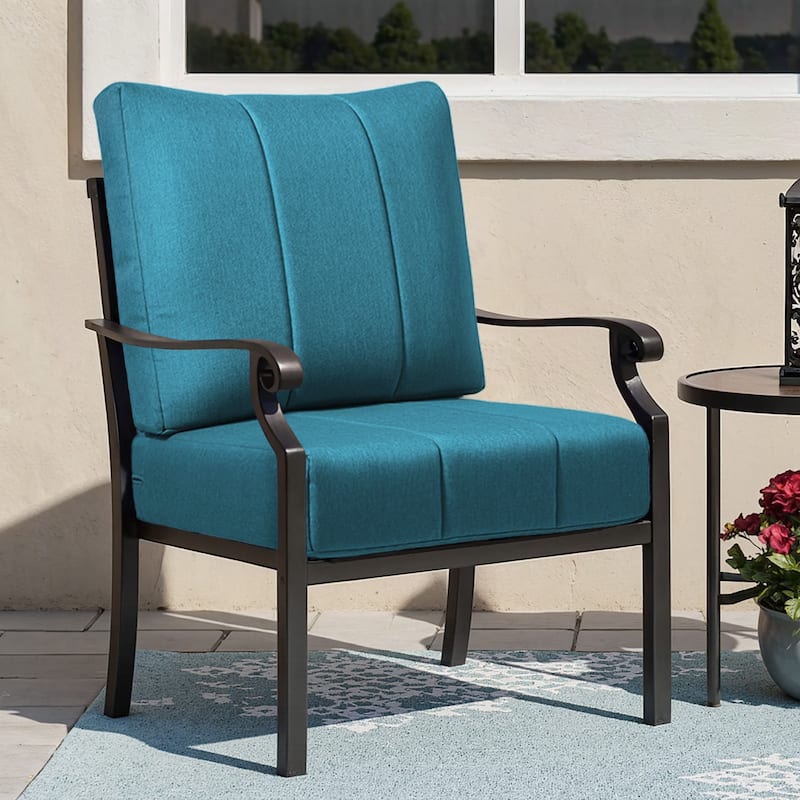 Ivora 24" W x 24" D x 6" T Water & Fade Resistant Outdoor Lounge Chair Replacement Cushion Set