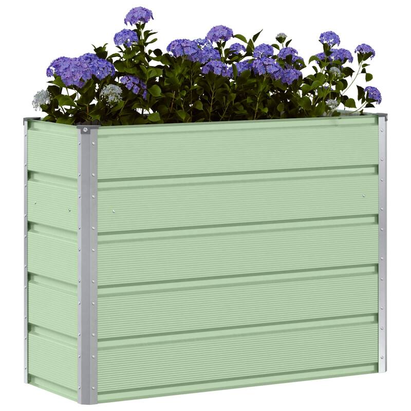 vidaXL Planter in Steel - 39.37 x 15.75 x 17.72"