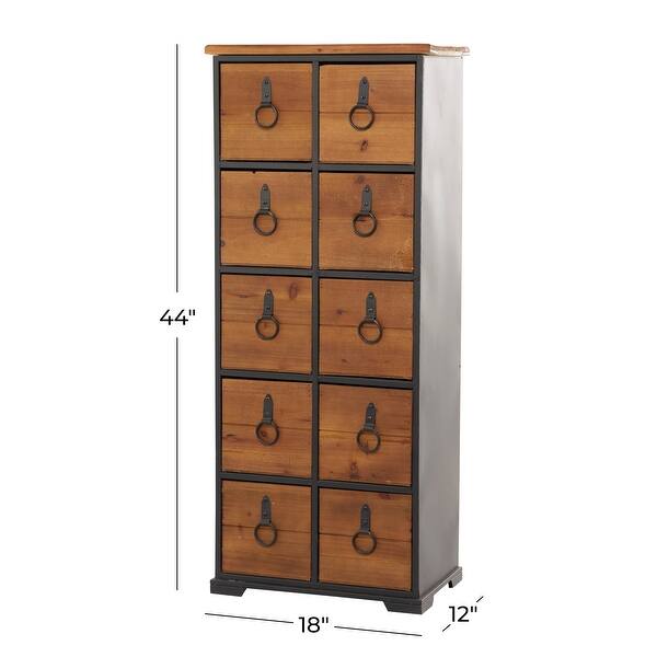 Brown Wood Rustic Chest 44 x 19 x 12