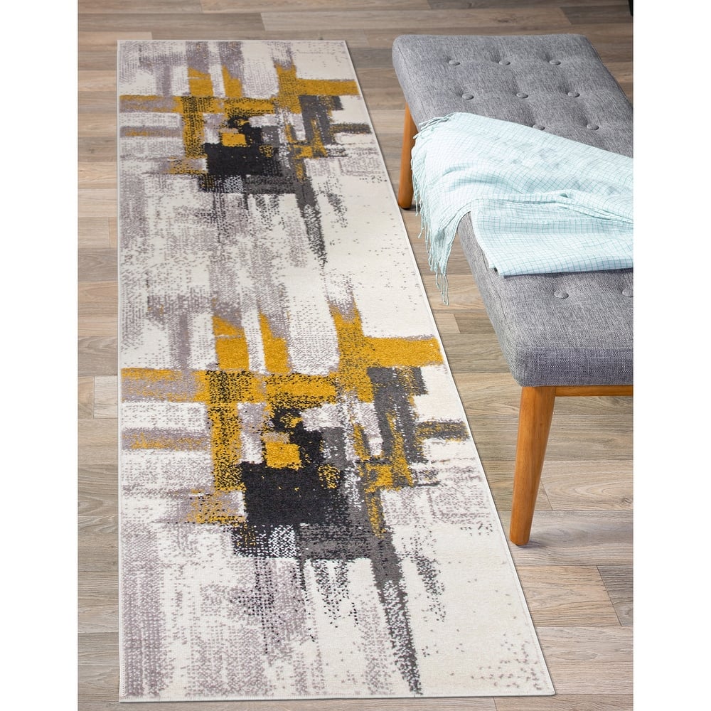 World Rug Gallery Modern Abstract Art Area Rug