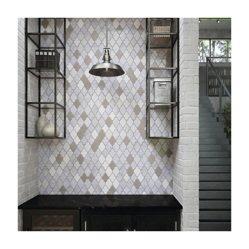 Daltile Raine Honed Natural Stone Arabesque Mosaic Tile (Set of 10) (7.38 SQFT Per Carton)